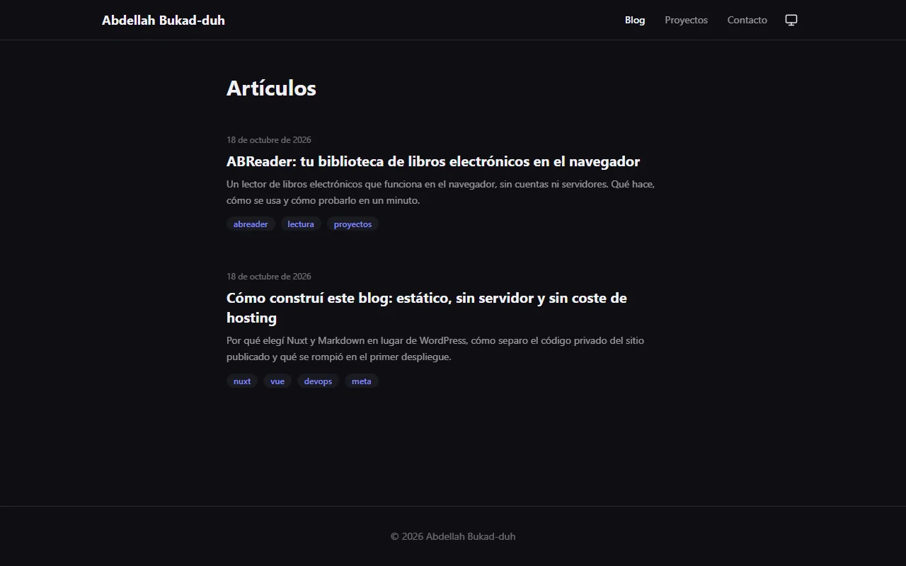 Portada en modo oscuro