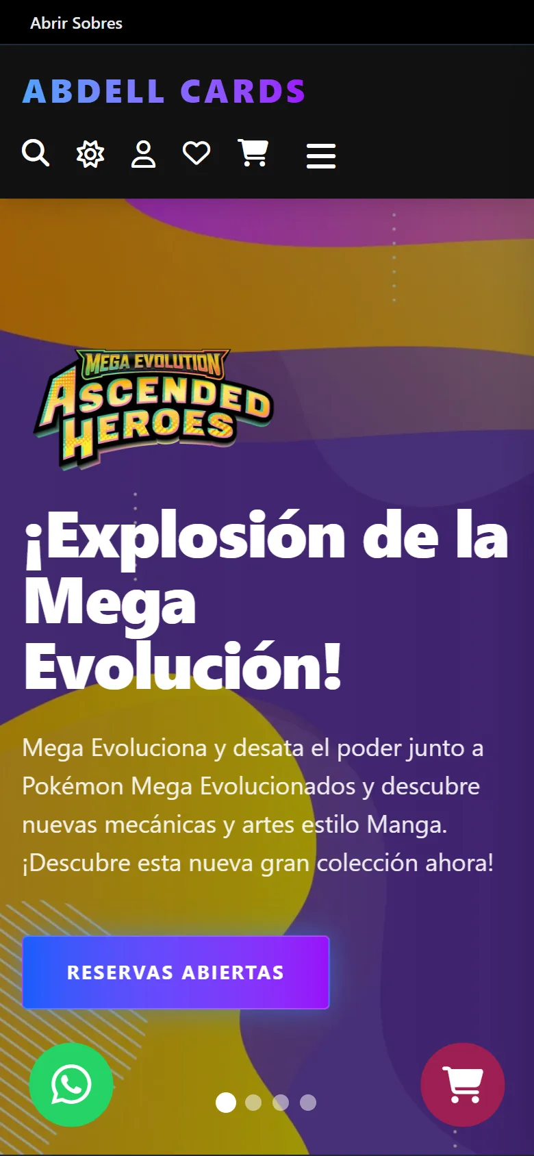 La portada en el móvil